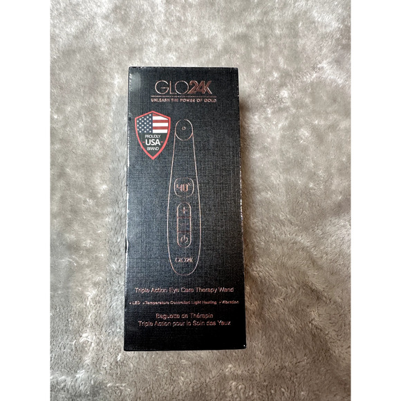 GLO24K Triple Action Eye Care Therapy Wand Sealed New In Box - Picture 1 of 4